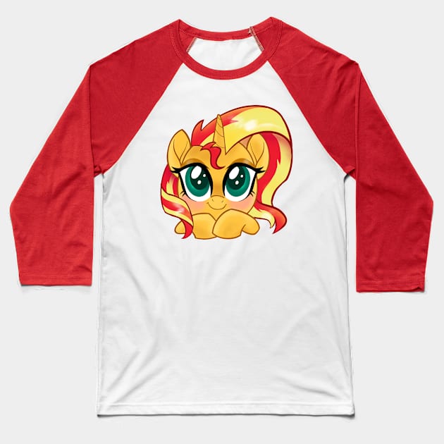 Sunset Shimmer Baseball T-Shirt by SophieScruggs